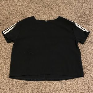Women's medium black and white top.